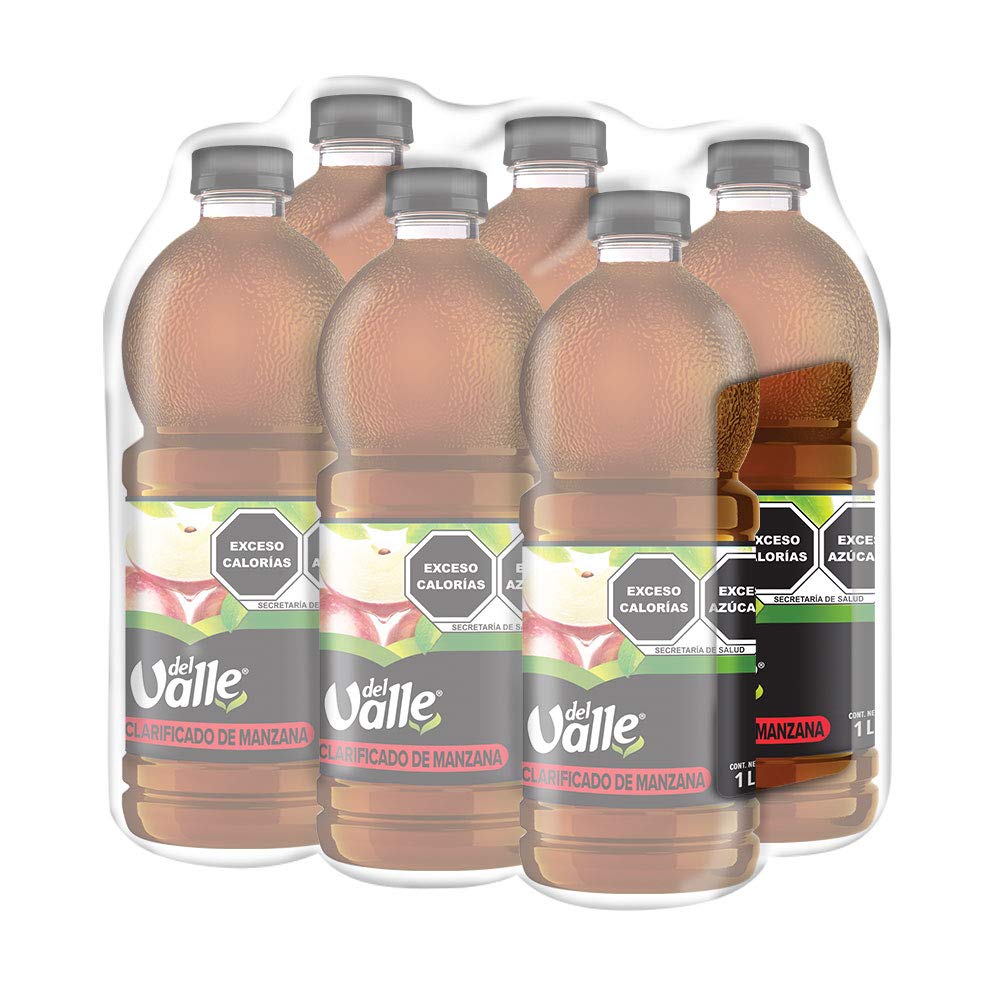 Jugo de Manzana, Jugo Del Valle, 6 Pack - 1l/botella
