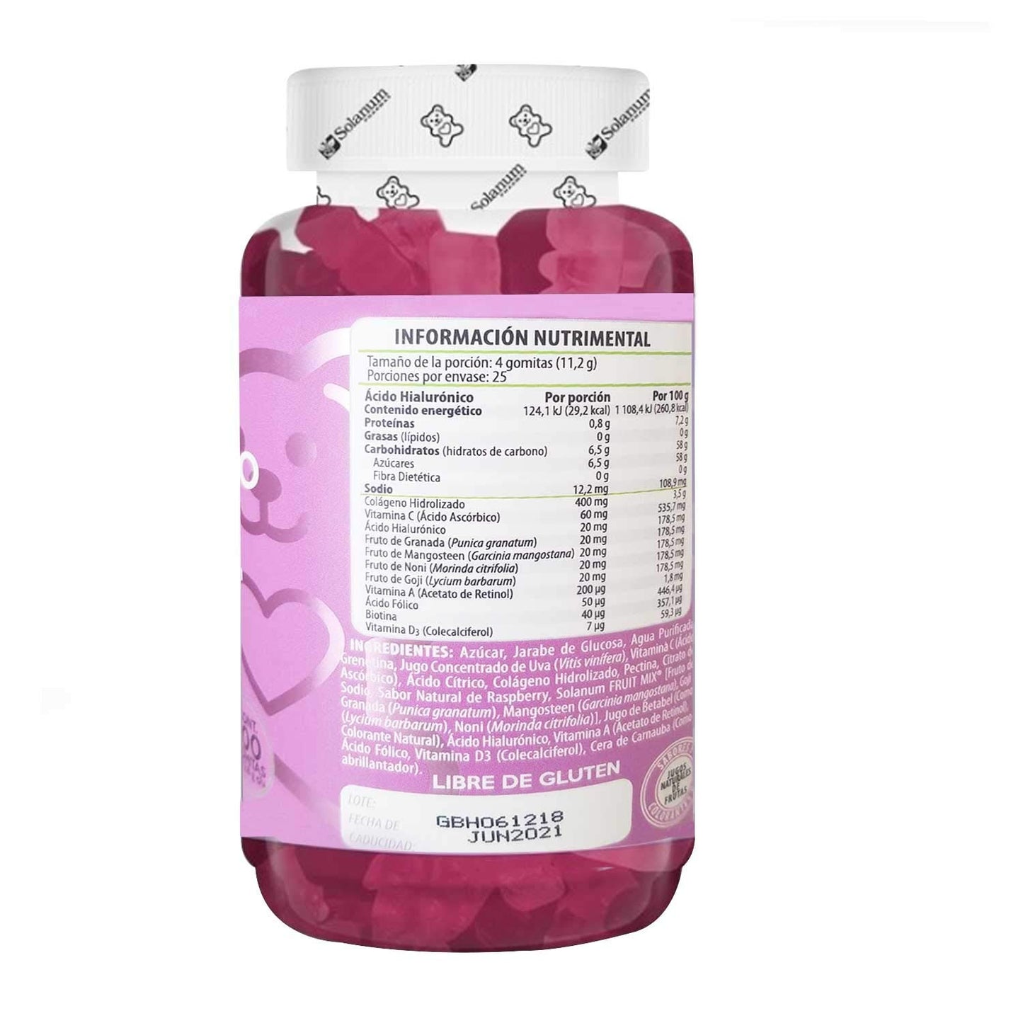 Belabear Ácido Hialurónico En Gomitas - 100 Piezas