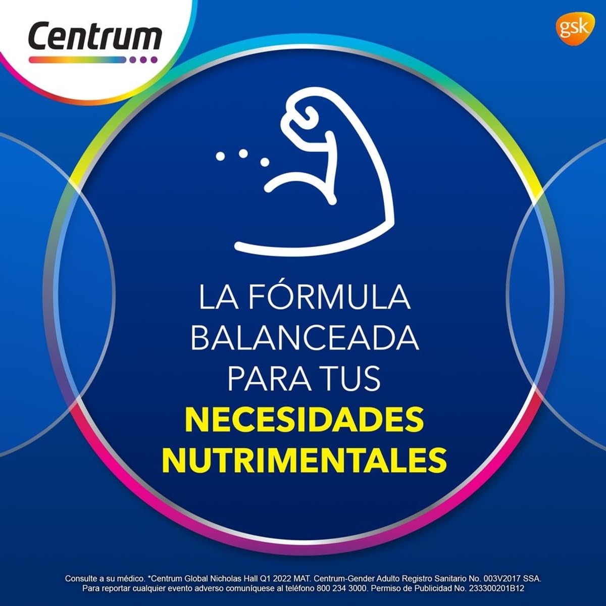 Centrum Gender Adulto Hombre Multivitamínico, Con Magnesio, Vitamina B y Vitamina C, 60 Tabletas