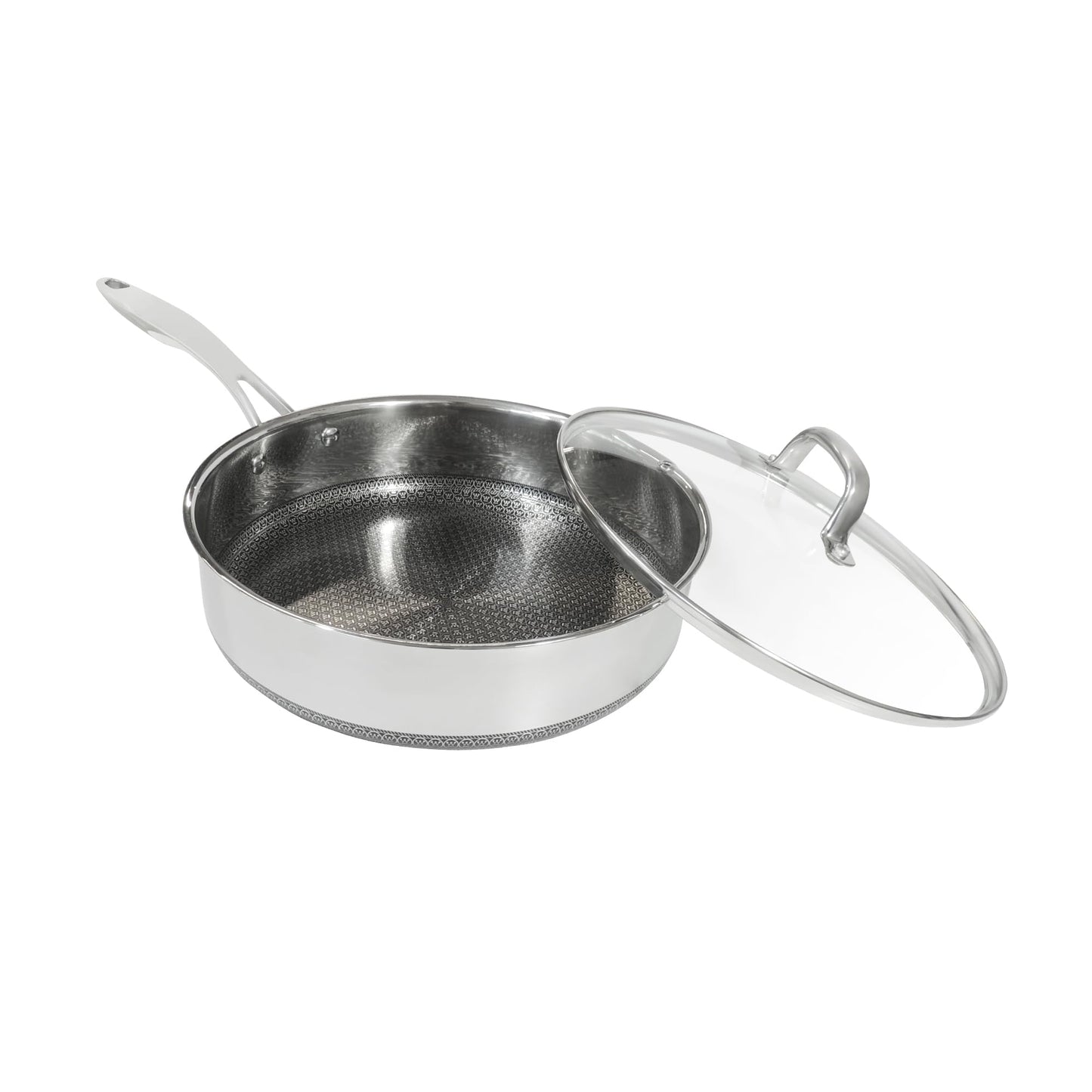 Westinghouse Olla de Acero Inoxidable con Tapa de Cristal Black Signature 26cm WCFP0130S26