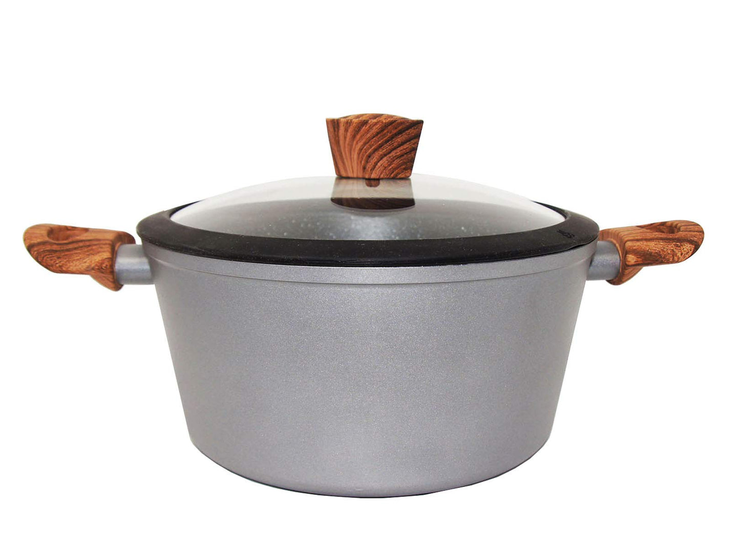 Westinghouse Cacerola Antiadherente de Mármol Gris Madera 28 cm (WCCC0032028MBB)