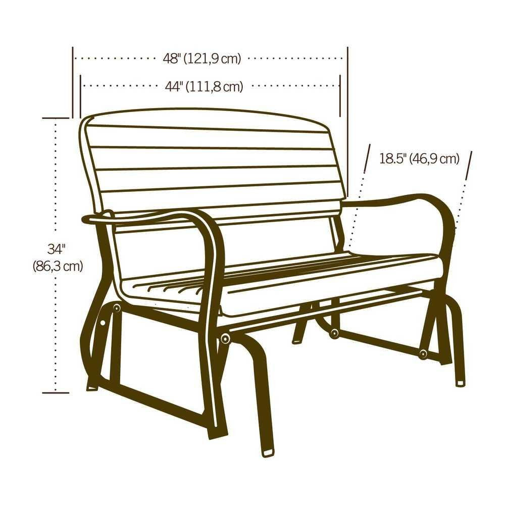 Lifetime - Lifetime Banca Glider con Mecedora Marrón