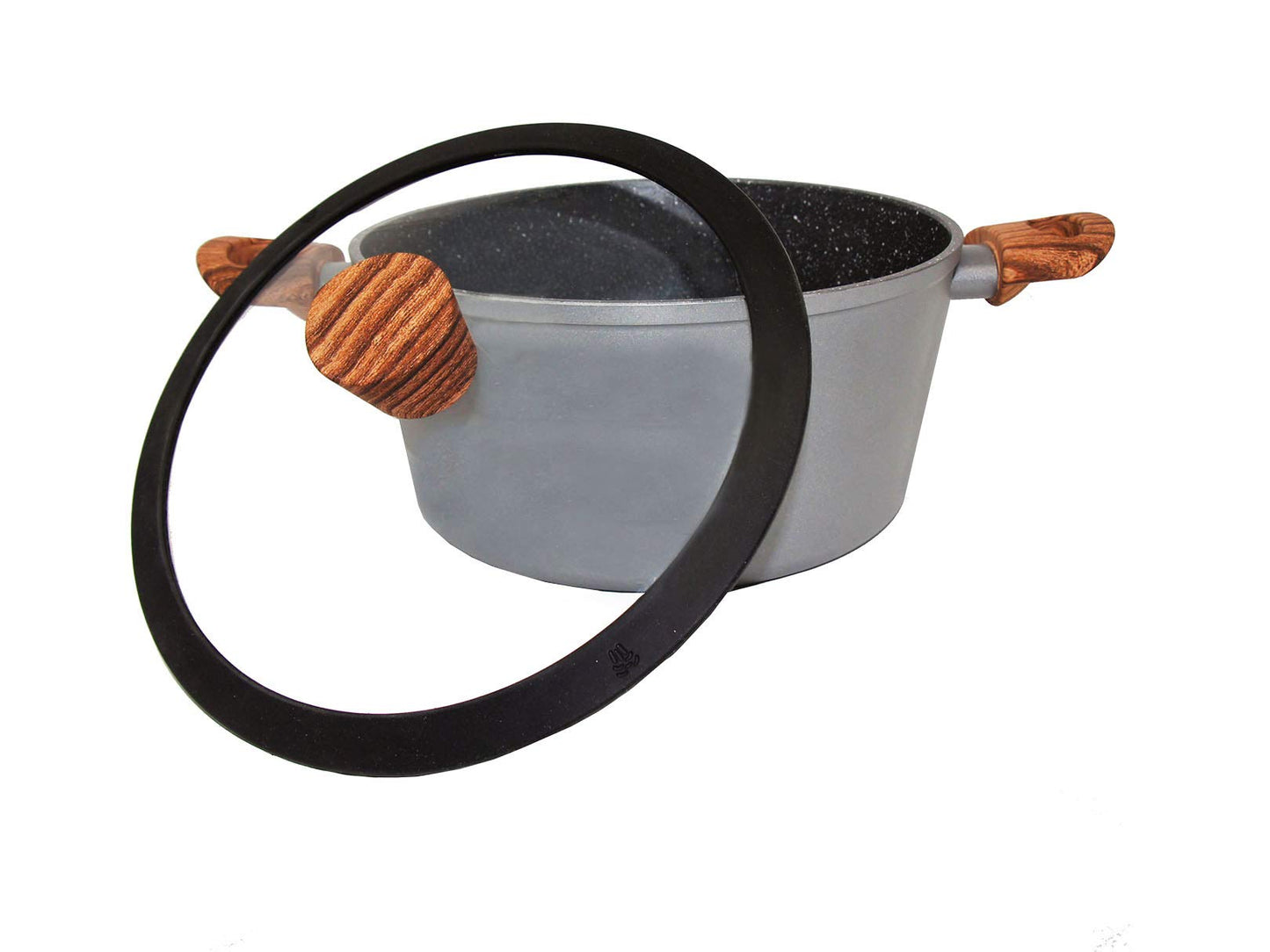 Westinghouse Cacerola Antiadherente de Mármol Gris Madera 28 cm (WCCC0032028MBB)