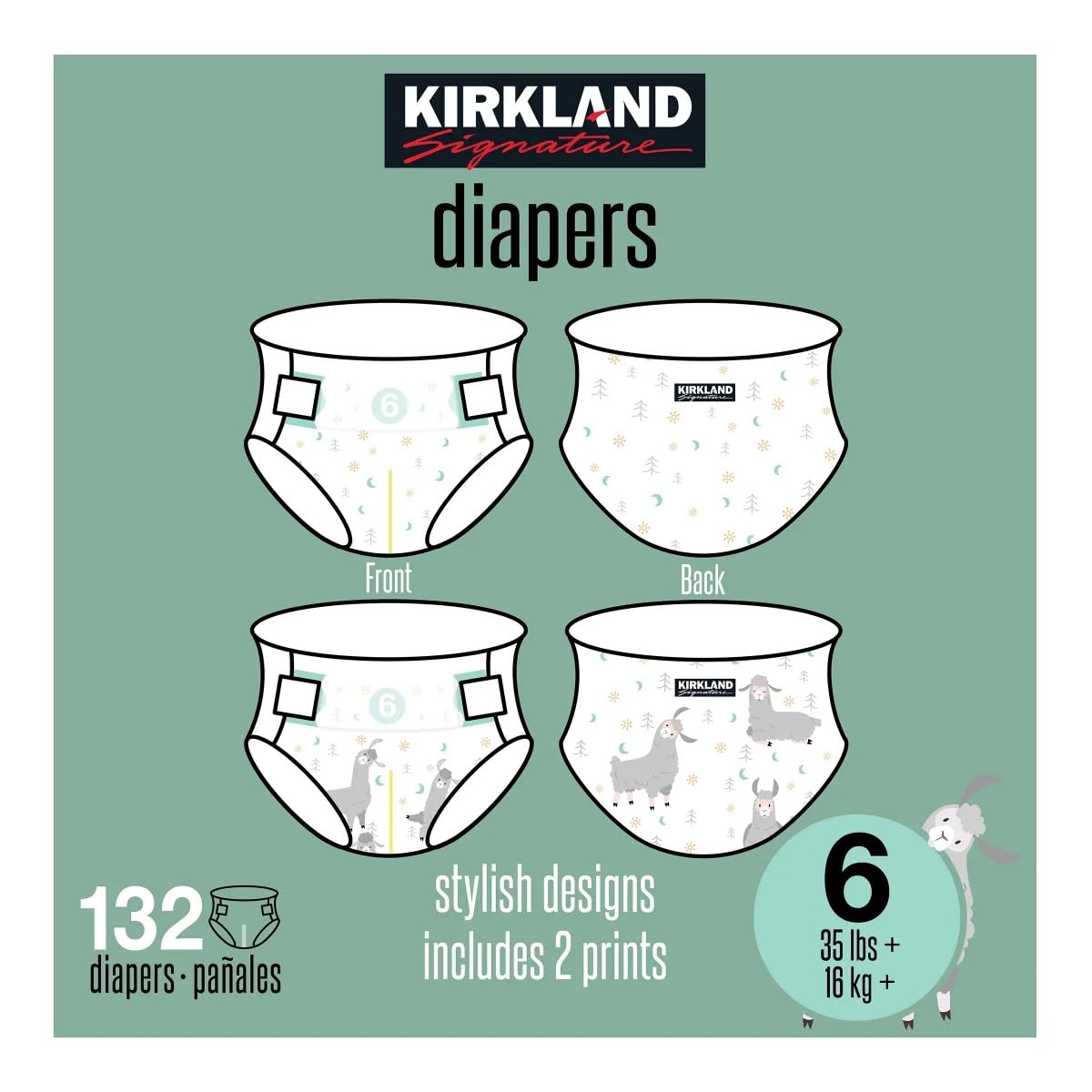 KIRKLAND SIGNATURE - Kirkland Signature Pañales, Talla 6 (132 unidades)