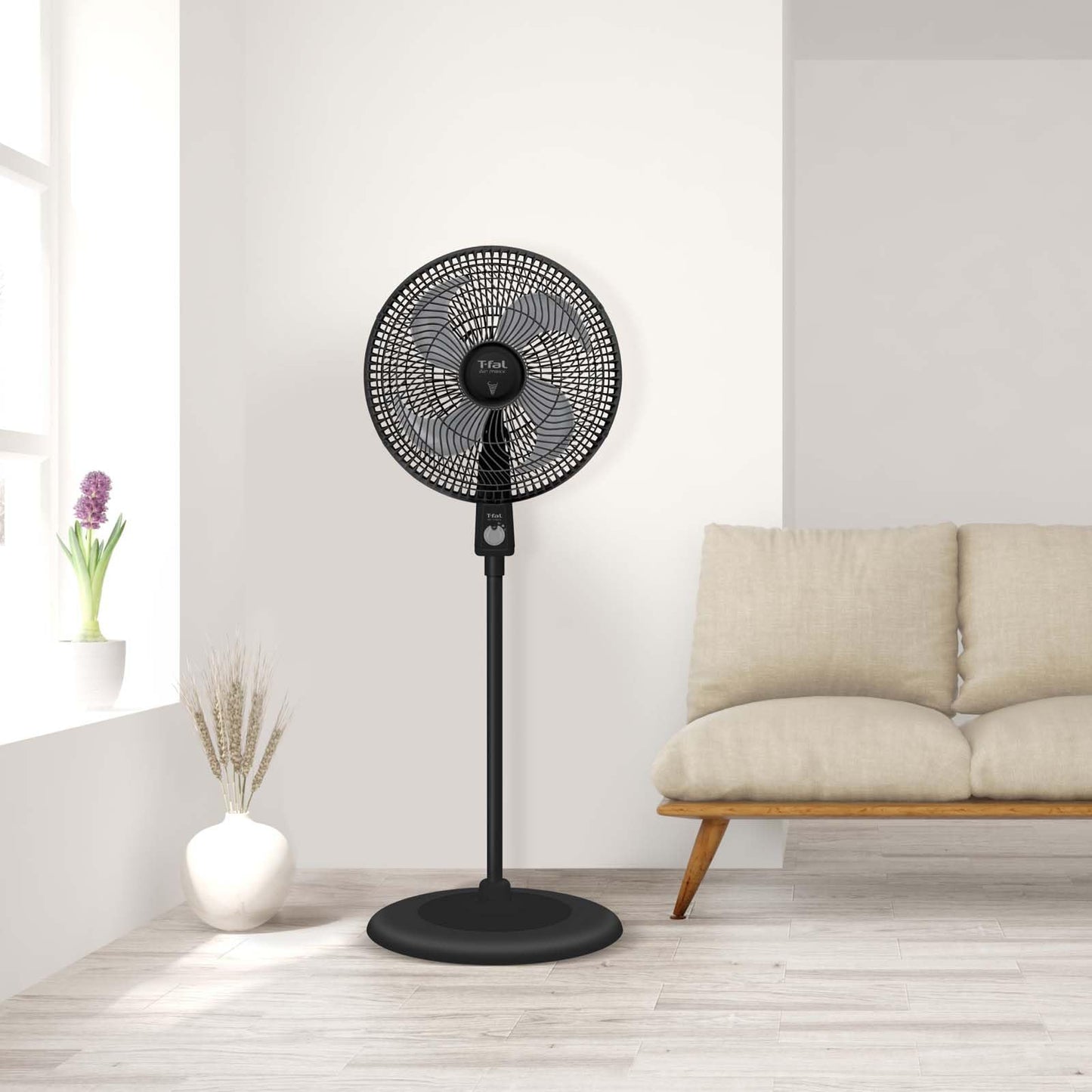 Ventilador de Pedestal Air Maxx 16'' 40 cm Tefal T-fal Negro VE3199X0 T-fal VE3199X0