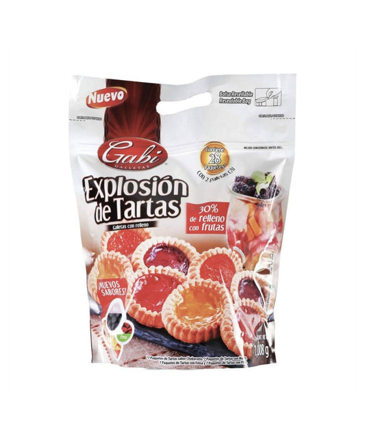 “Genérico” - GALLETAS GABI EXPLOSION DE TARTAS SURTIDO RICO PAQUETE GRANDE DE 1.008 KG CON 28 PAQUETITOS DE 2 PIEZAS C/U NEGOCIO SNACK BOTANA BOCADILLO NEGOCIO HOGAR