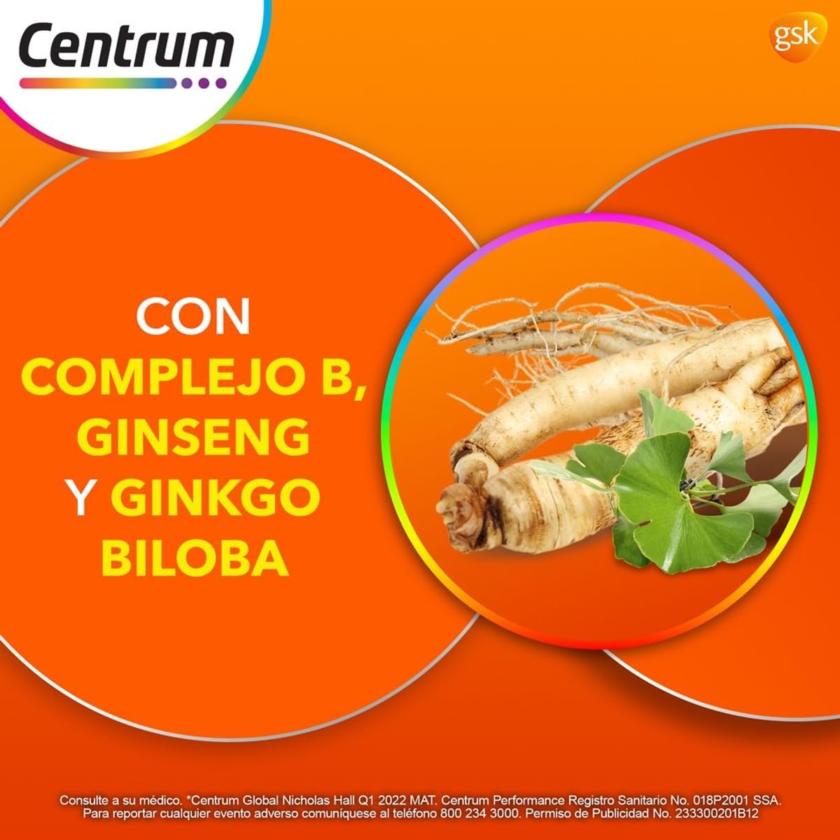 Centrum Performance Multivitaminico, Con Complejo B y Magnesio, 100 Tabletas