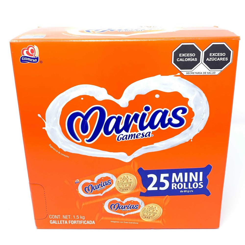 galletas marias | 25 mini rollos 1.5kg | gamesa | leche | cafe | chocolate | mermelada | reposteria | recetario | vainilla | mantequilla | helado | dulces | pasteleria | panaderia | snack | galleta