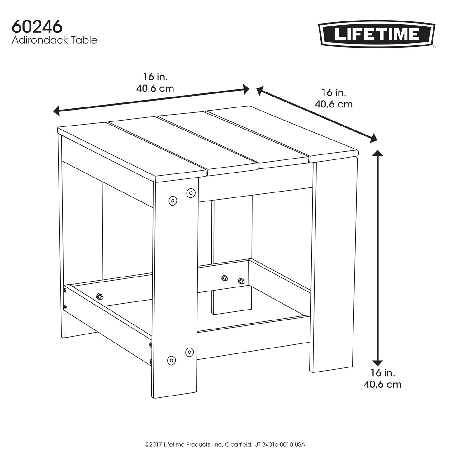 Lifetime Silla Adirondack de madera sintética