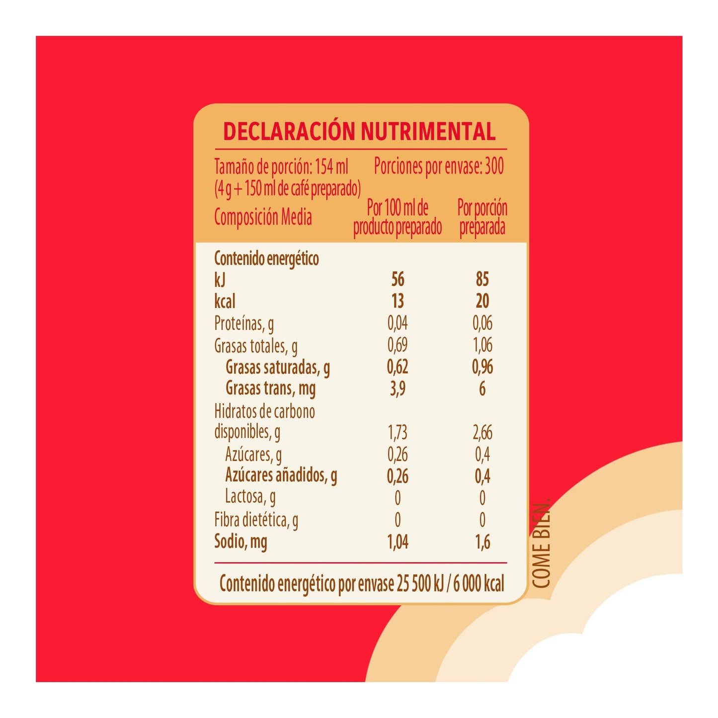 NESTLE PROFESSIONAL Coffee Mate, Coffee Mate 1.2 kg, 1200 kilogramos