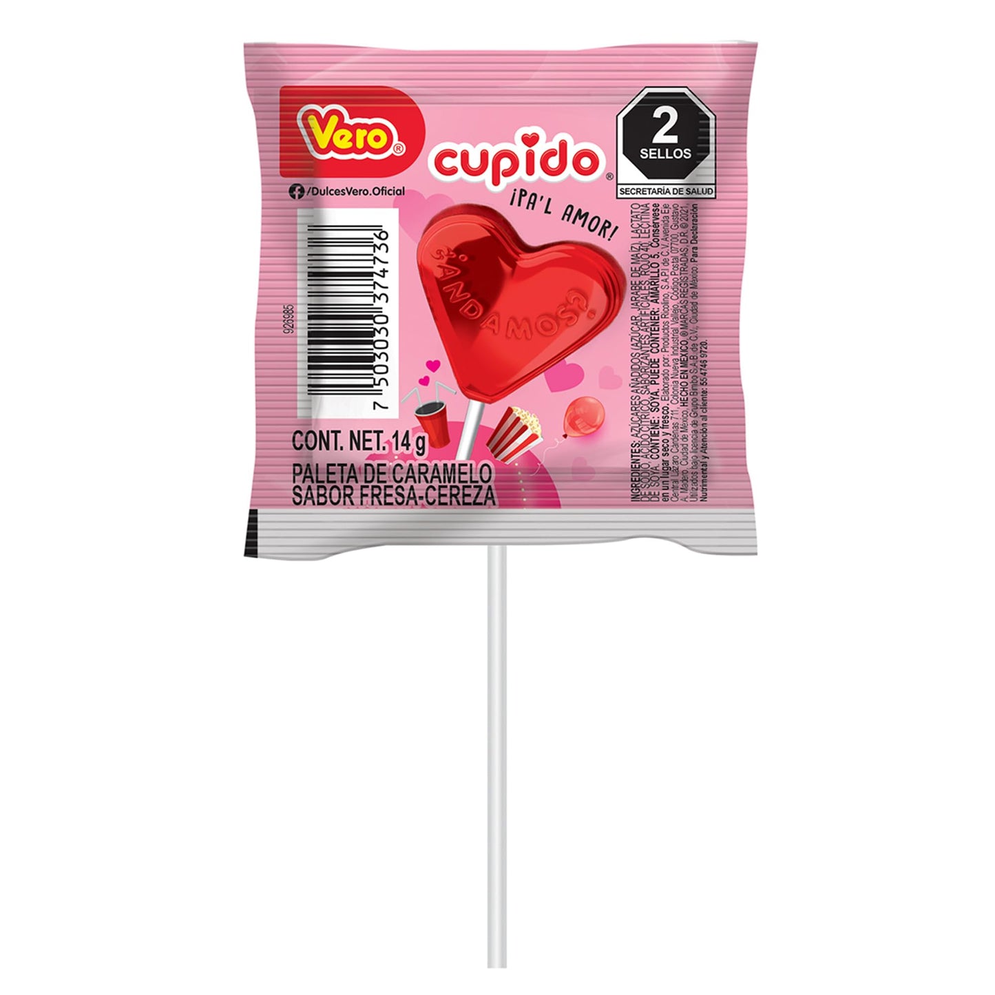 - PALETA CUPIDO VERO 40 PZAS
