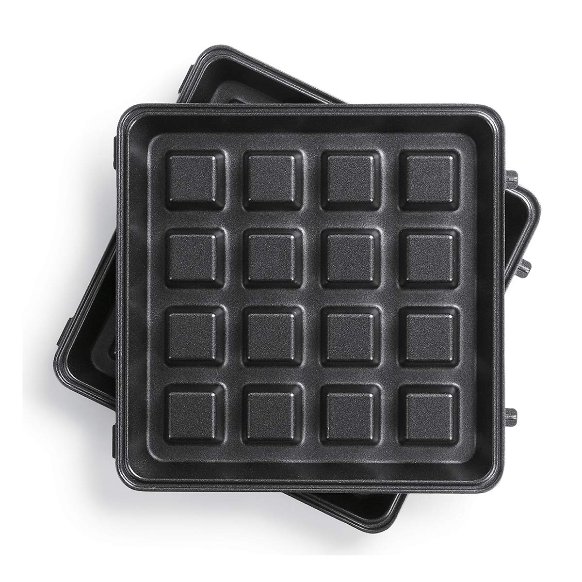 Holstein Housewares - Multifabricante antiadherente intercambiable con waffle, plancha y platos de parrilla, uso para paninis, panqueques, gofres y mucho más, rojo/acero inoxidable