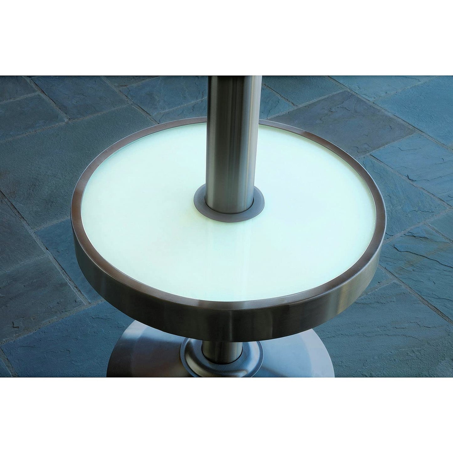 Members Mark - Members Mark Calentador de patio LED mesa y ruedas 47000 Btu propano de acero inoxidable