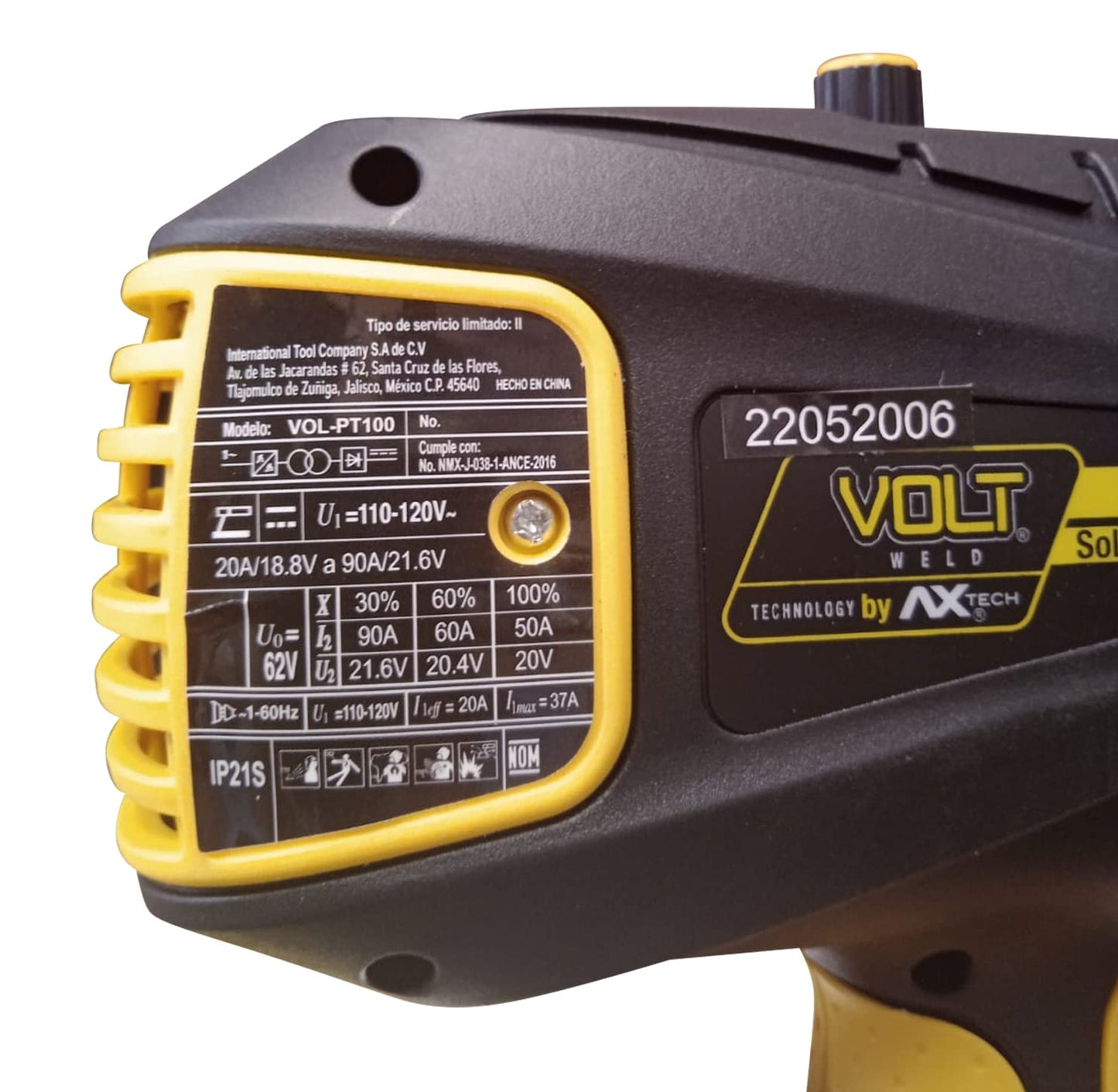 VOLT WELD - Soldadora Inversor MMA 90A Tipo Pistola VOLT-PT100 110V