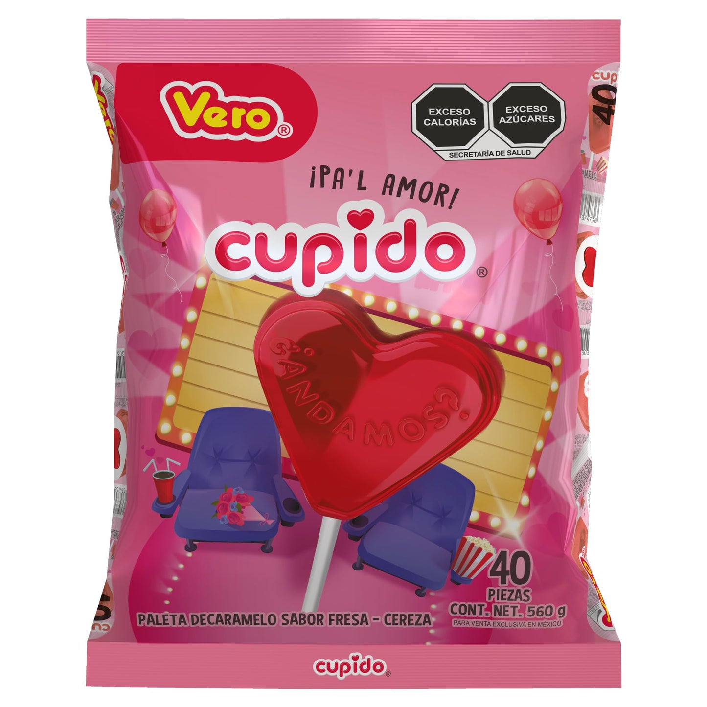 - PALETA CUPIDO VERO 40 PZAS
