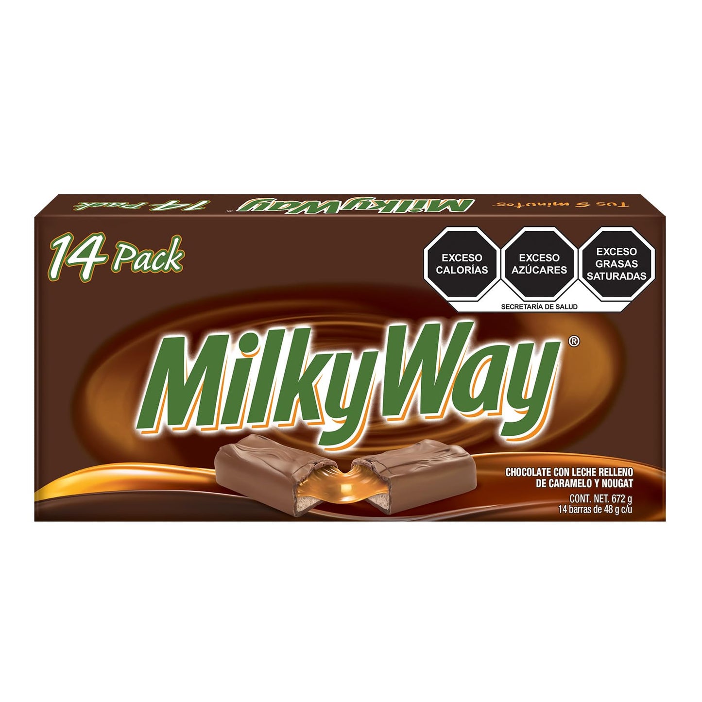 Milky Way chocolate 14 barras de 48 g c/u, Total 672g