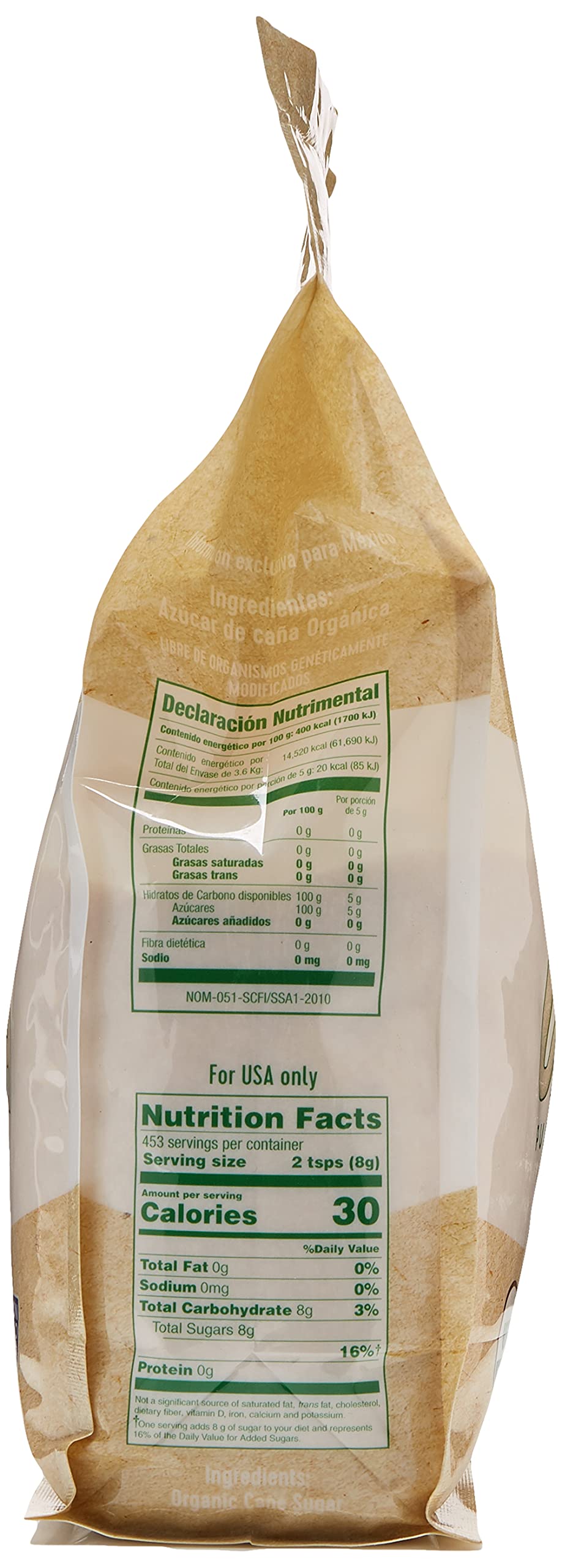 Zulka, Zulka azúcar Orgánica 8 Libras, 1 piezas, 3620 grams, 3600 gramo, 1