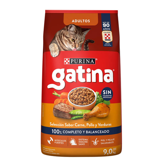Purina Gatina Gatina - Purina Gatina Gatina Gatina Croquetas para Gato Adulto 9 Kg Pollo