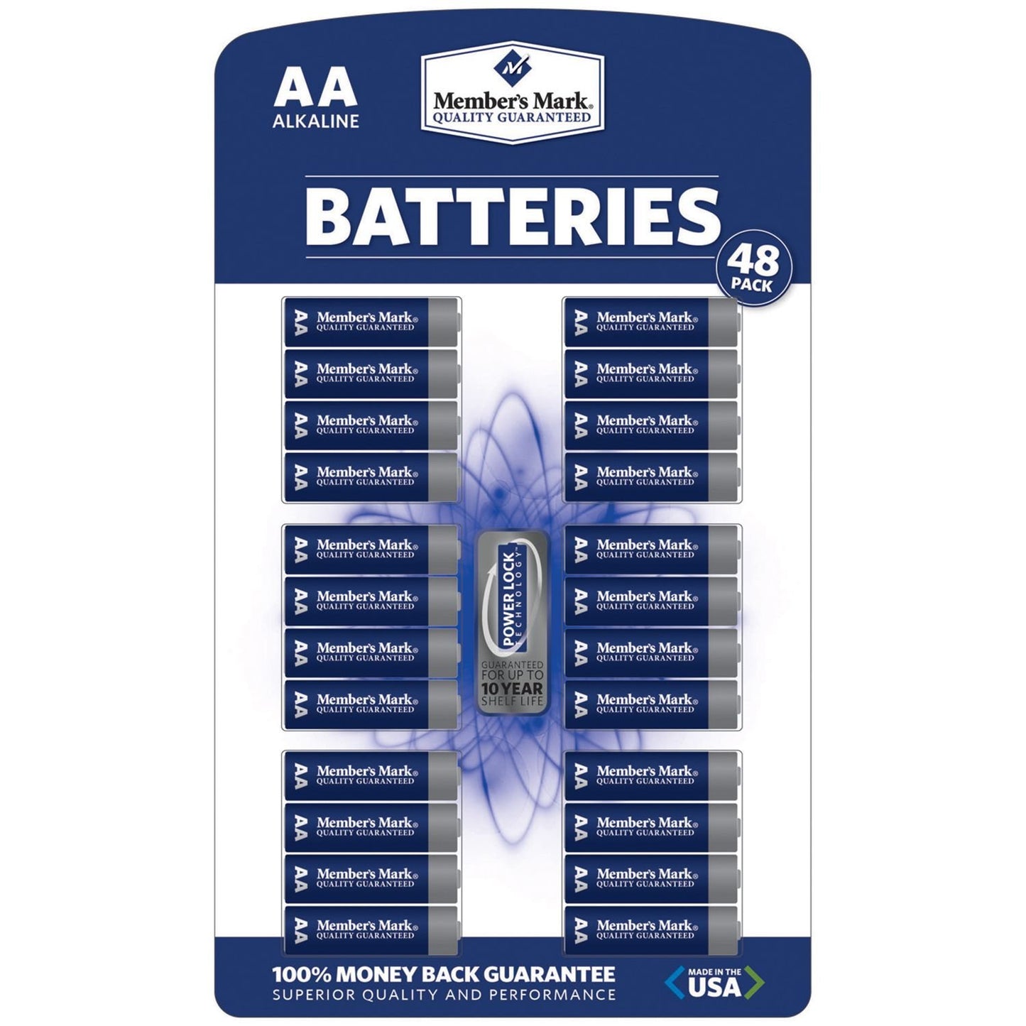 Sams Member's Mark AA Alkaline Batteries - 48 PK.