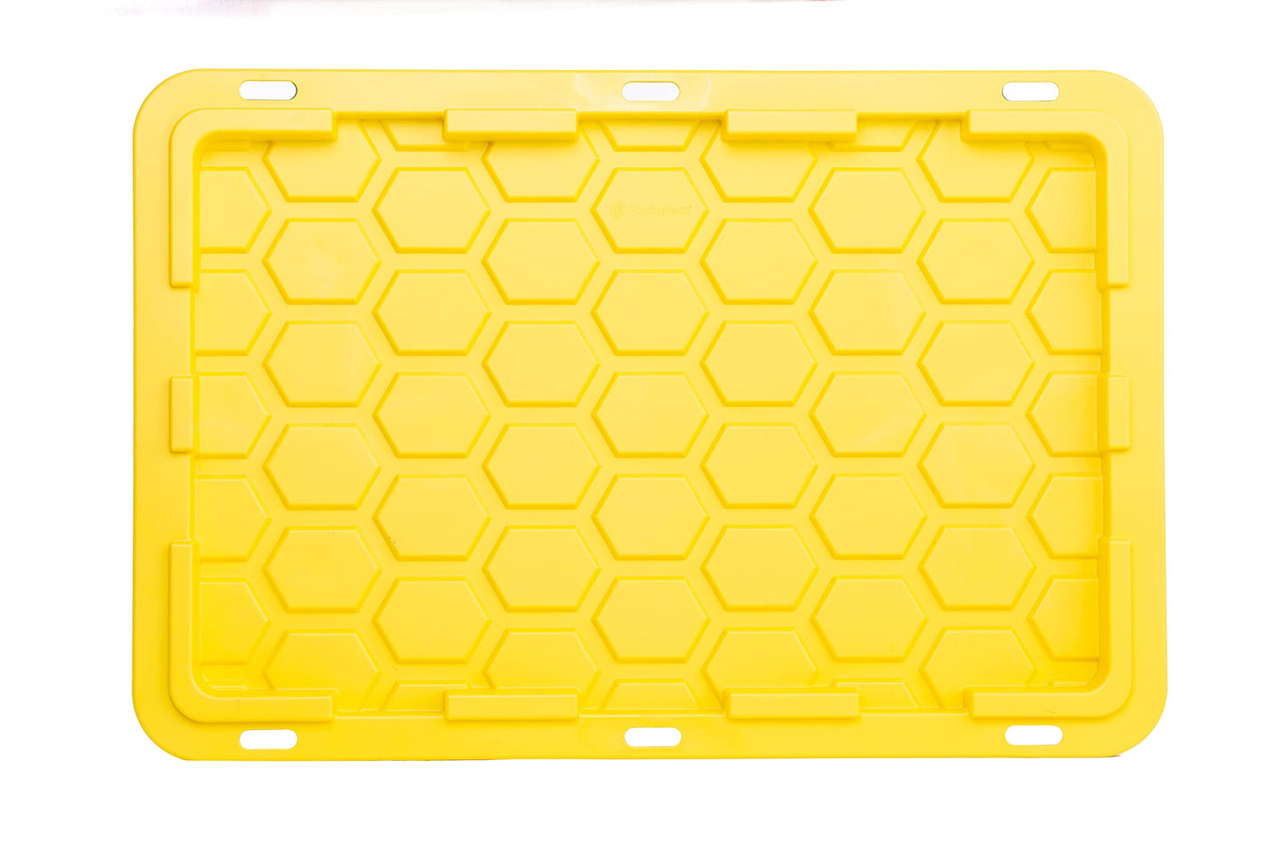 Caja Organizadora Capacidad 114 LTS, Negra Con Tapa Amarilla