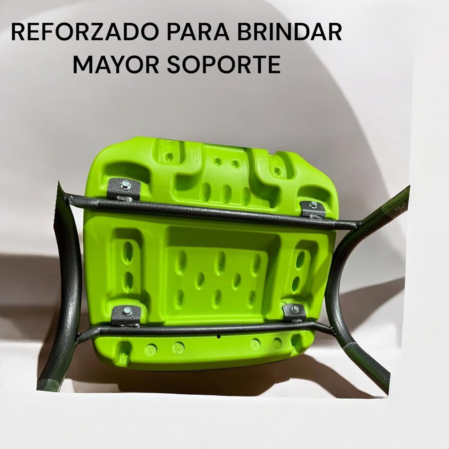 RIVARRO Silla Plástica Apilable para Niños, Armazón de Acero, 50 cm de Altura, 40 cm de Ancho, (Verde)
