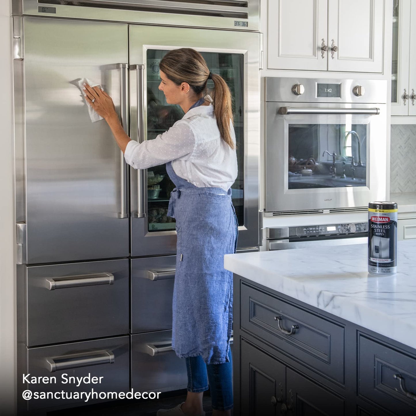 Weiman Stainless Steel Cleaner Wipes (3 Pack) Removes Fingerprints, Residue, Water Marks and Grease from Appliances - Works Great on Refrigerators, Dishwashers, Ovens, and Grills