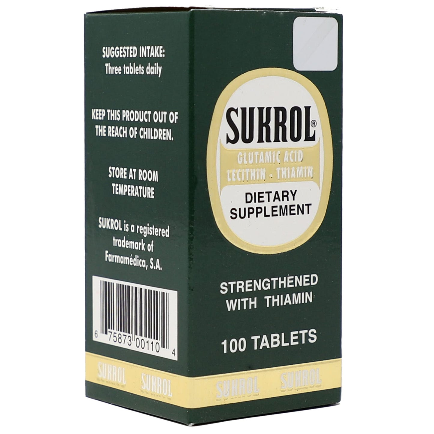 Sukrol Dietary Suppliment - Suplemento dietético Sukrol 100 tabletas