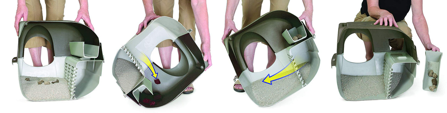 Omega Paw - Caja de Arena de autolimpieza (Peltre)