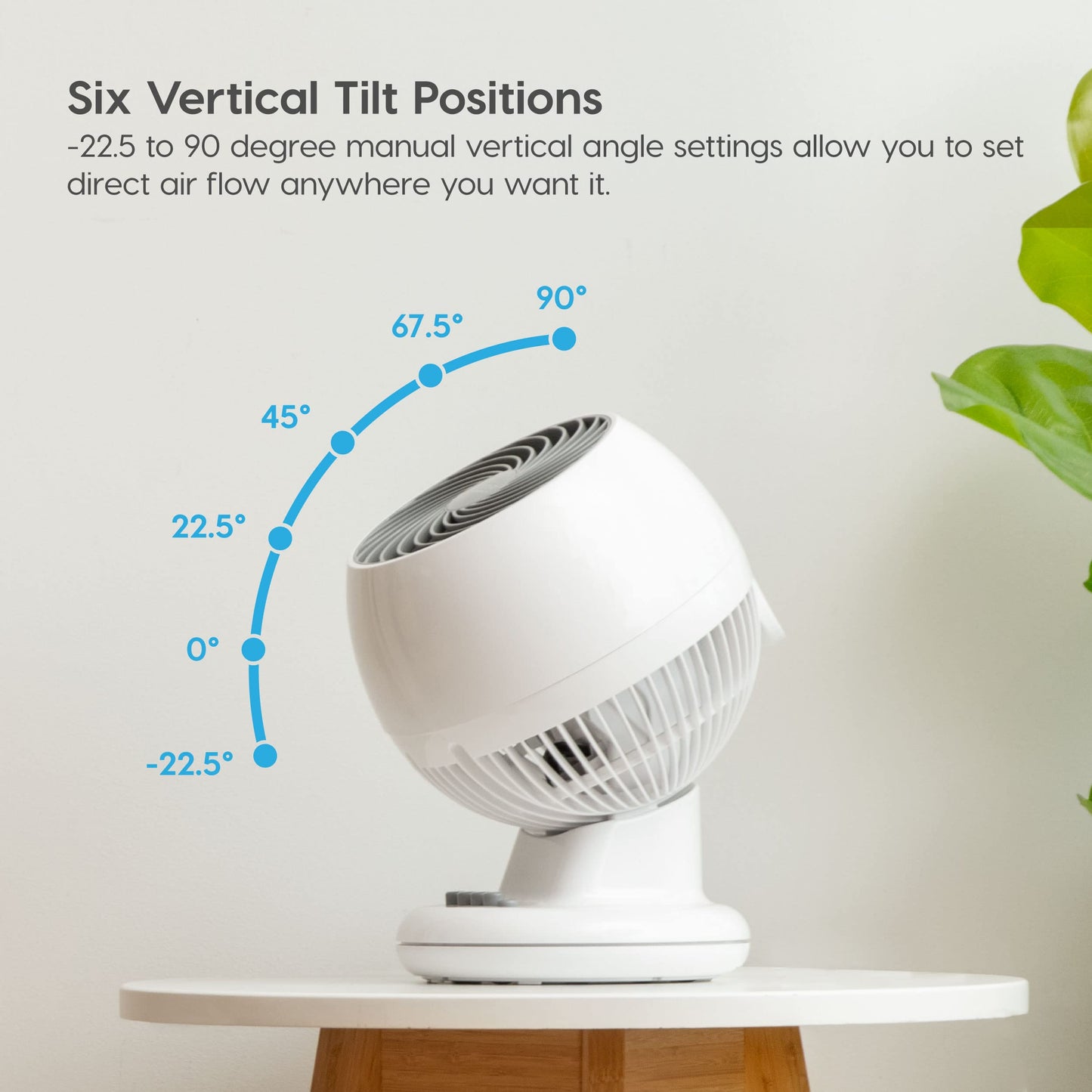 Woozoo HD18U Whole Room Oscillating Circulating Fan, White