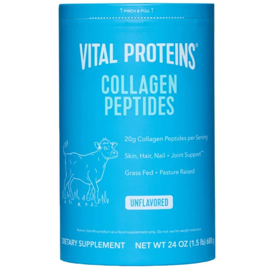 Vital Proteins Péptidos de colágeno – pasto criado, alimentado con pasto, respetuoso con paleo, sin gluten, solo ingrediente (24 oz)