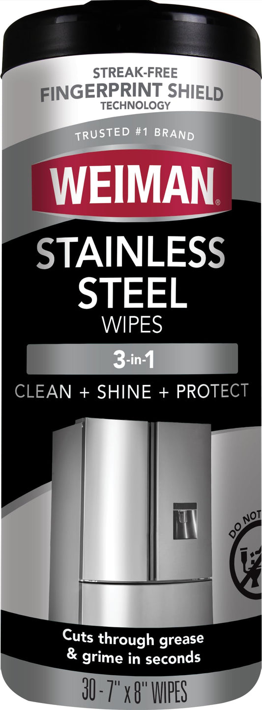 Weiman Products Toallitas de acero inoxidable, 30 unidades (paquete de 1)