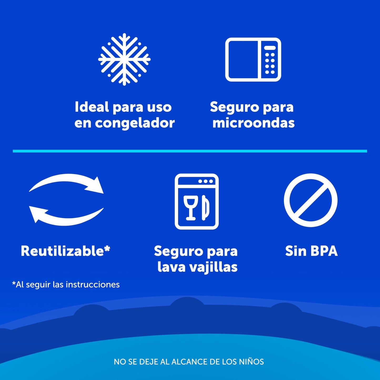 Ziploc Bolsas Reutilizables para Congelar Alimentos, 152 Bolsas de Tamaño Grande.