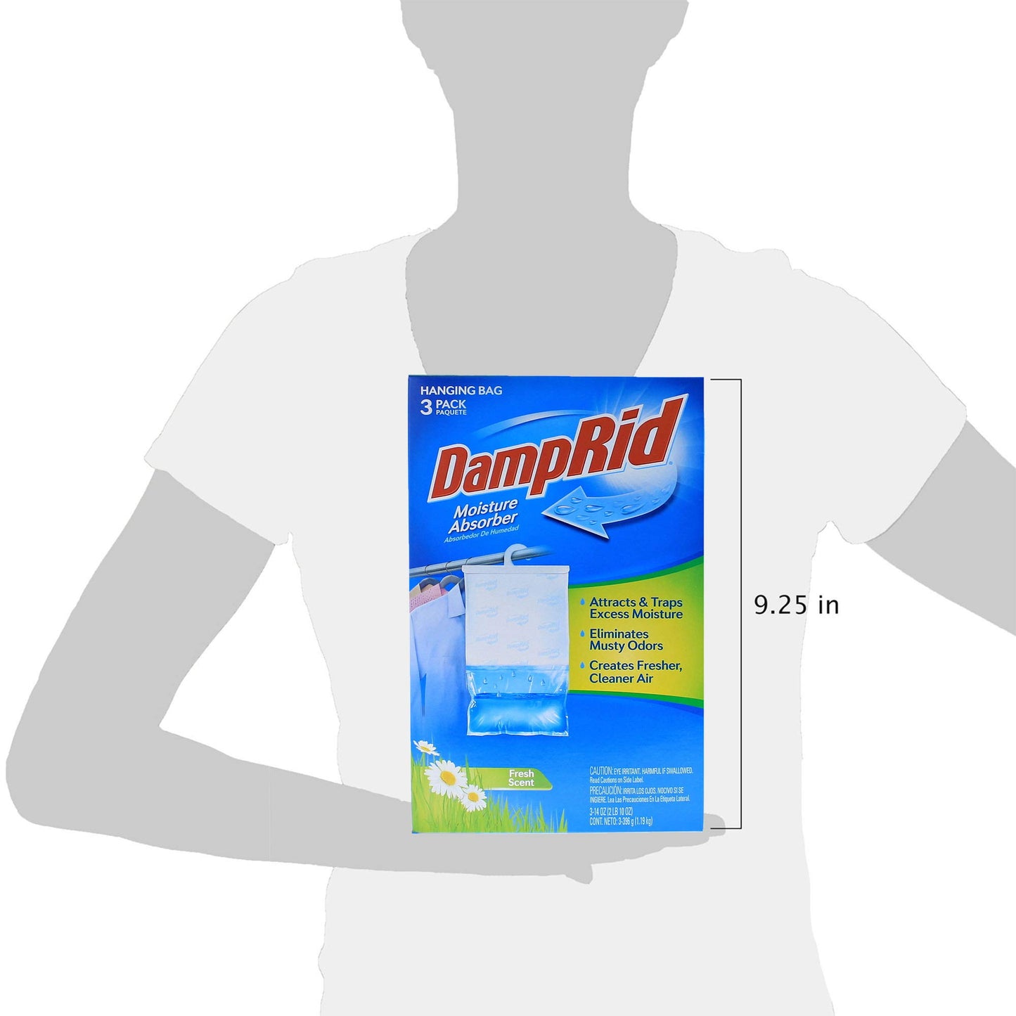 DAMPRID FG83K Absorbedor de Humedad para Colgar, Aroma Fresco, 3 Unidades, 42 onzas