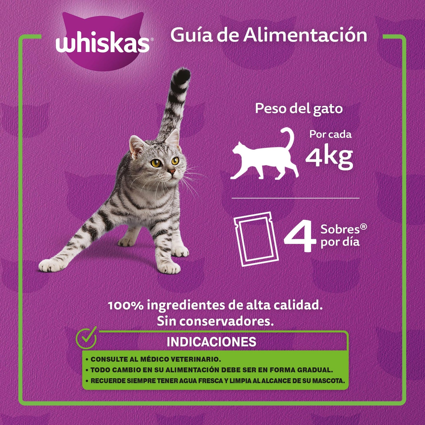 Whiskas Sobres Multisabor para Gatos Adultos Sabor Res, Pescado y Aves 24 Piezas de 85gr