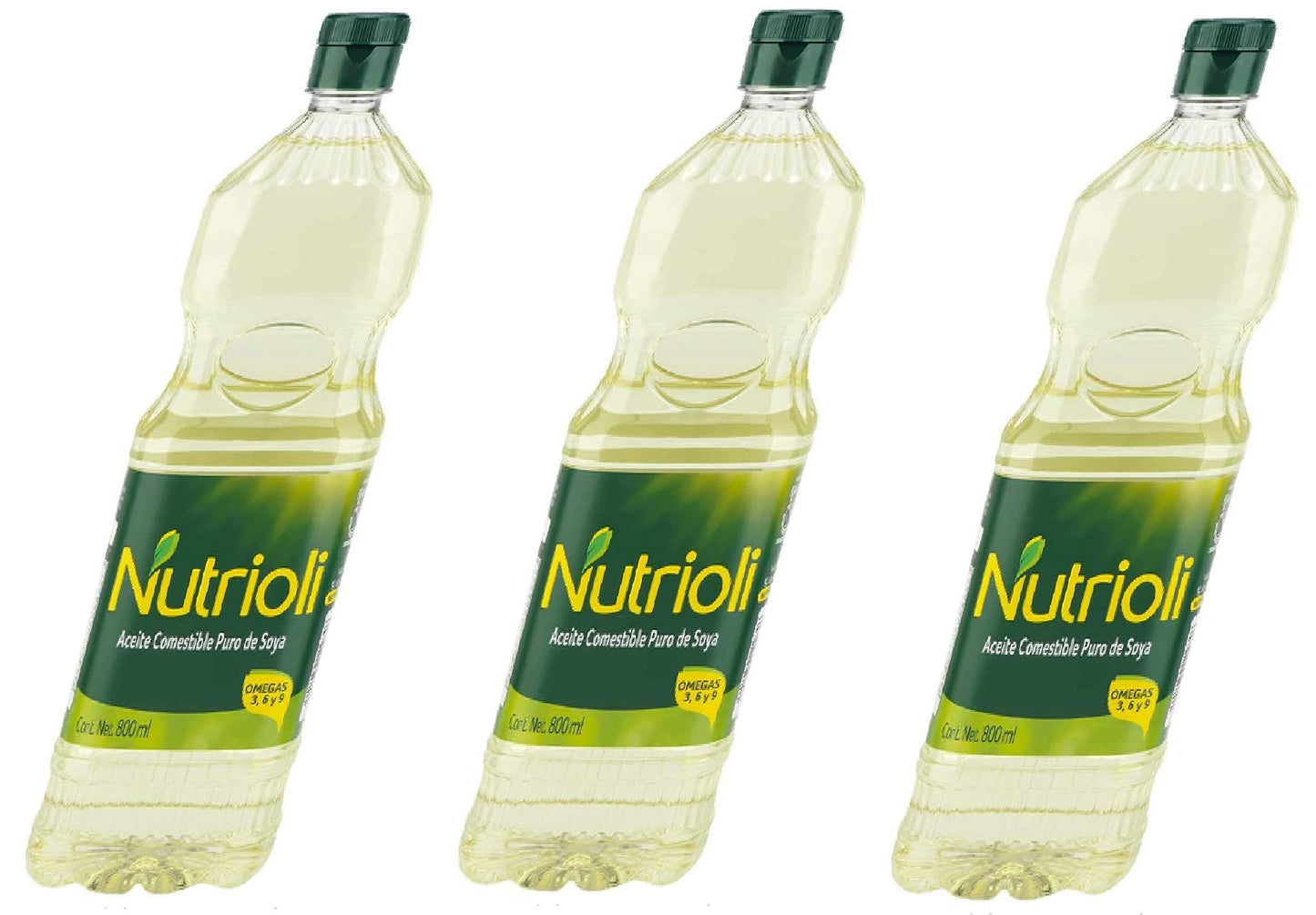 Nutrioli Aceite de Soya 800 ml, Neutro (3 New Version 800 ml)