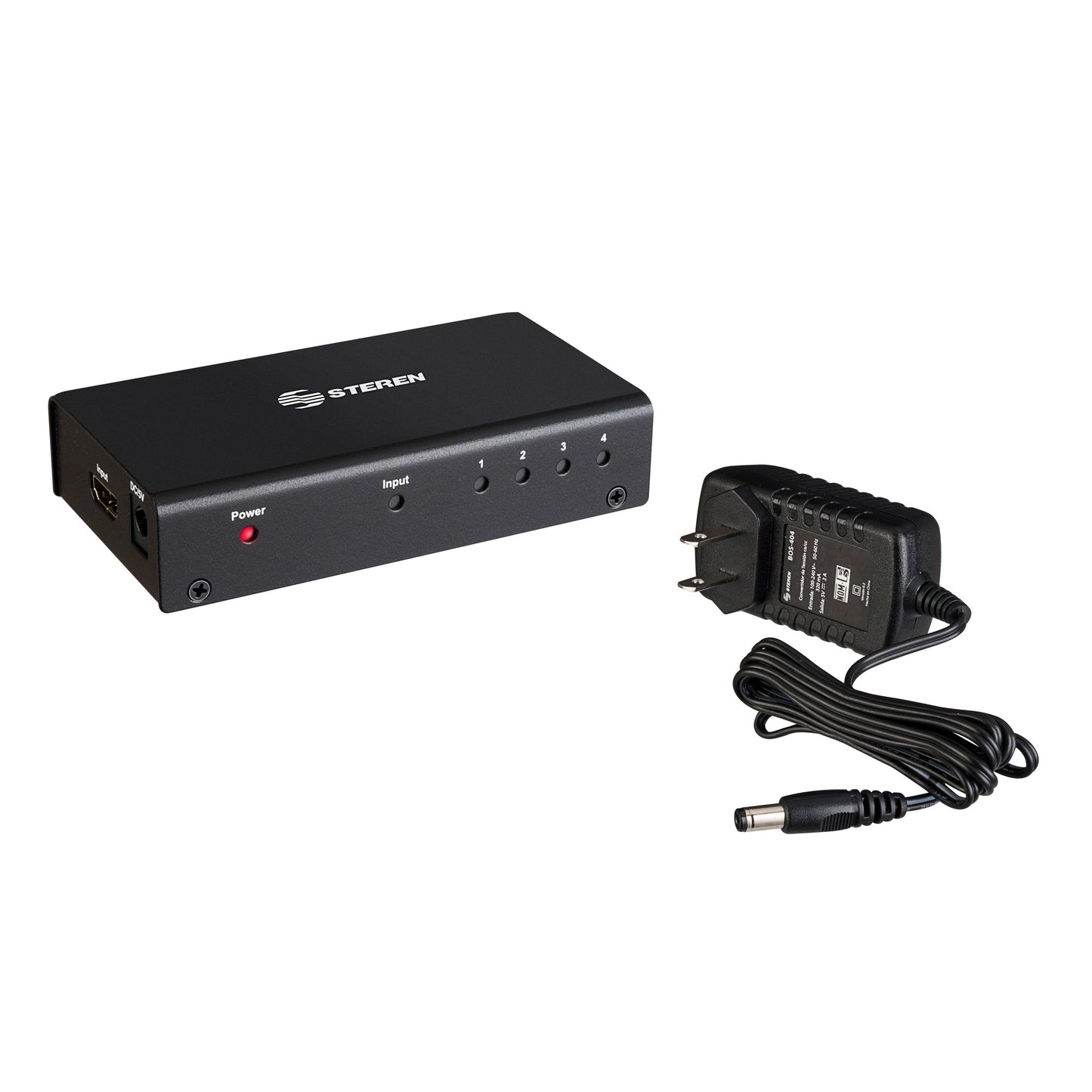 Steren BOS-404 Divisor HDMI de 4 Puertos con Booster Ultra HD
