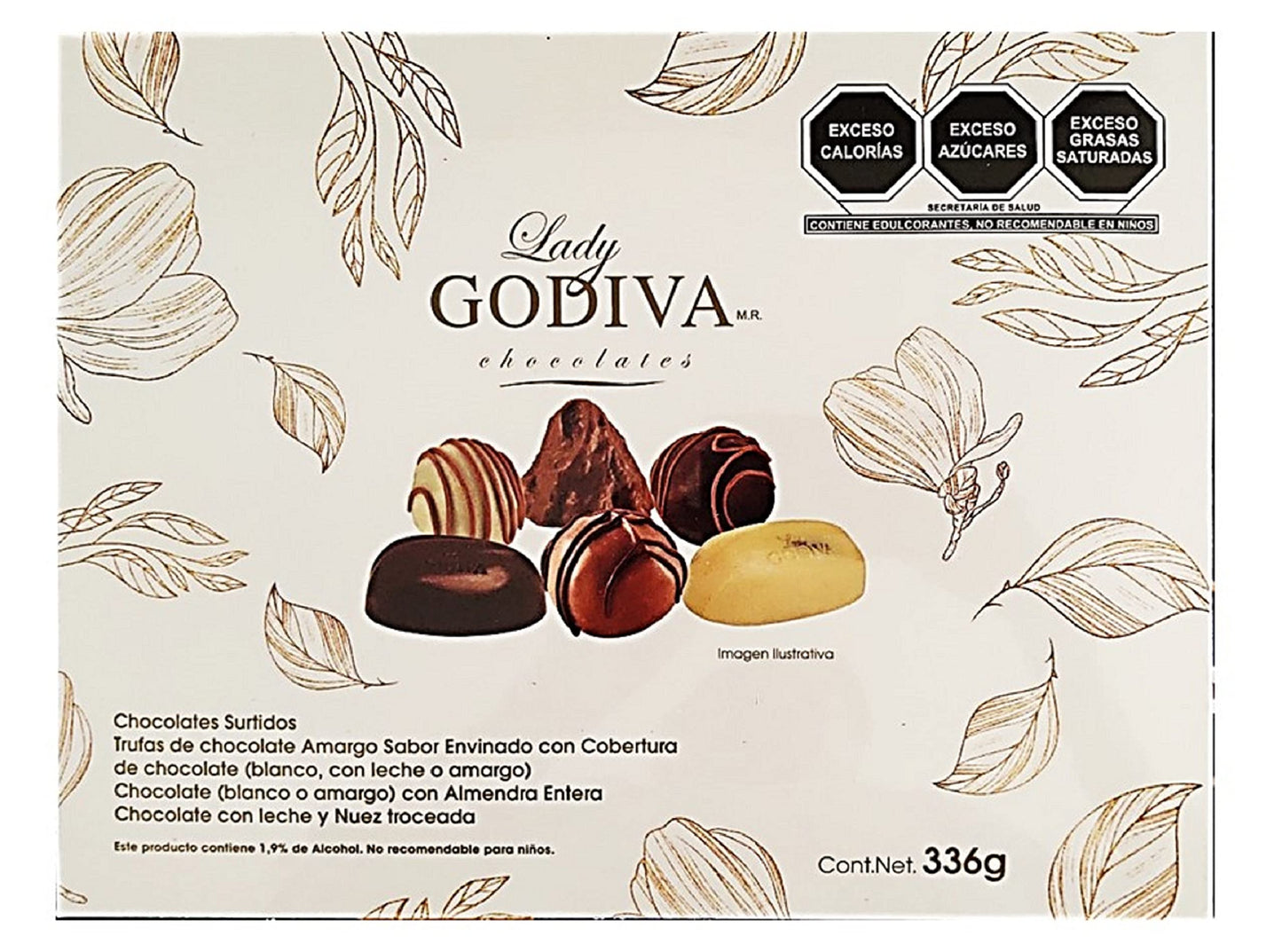 Surtido de Chocolate y Trufas, LADY GODIVA, 336 gramos