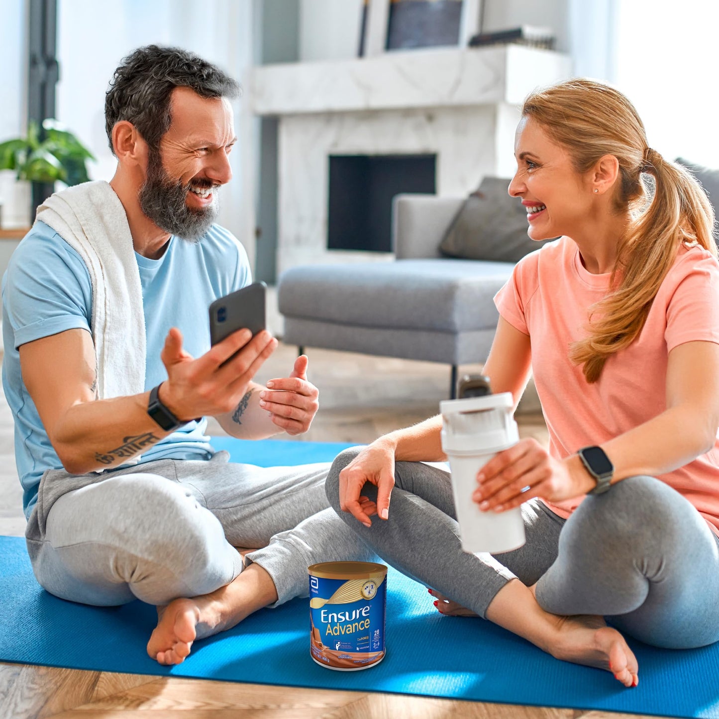 Ensure Advance - en Polvo 400g, Sabor Chocolate, Fuente de Proteínas y Nutrición Completa para Adultos, Clínicamente Probado