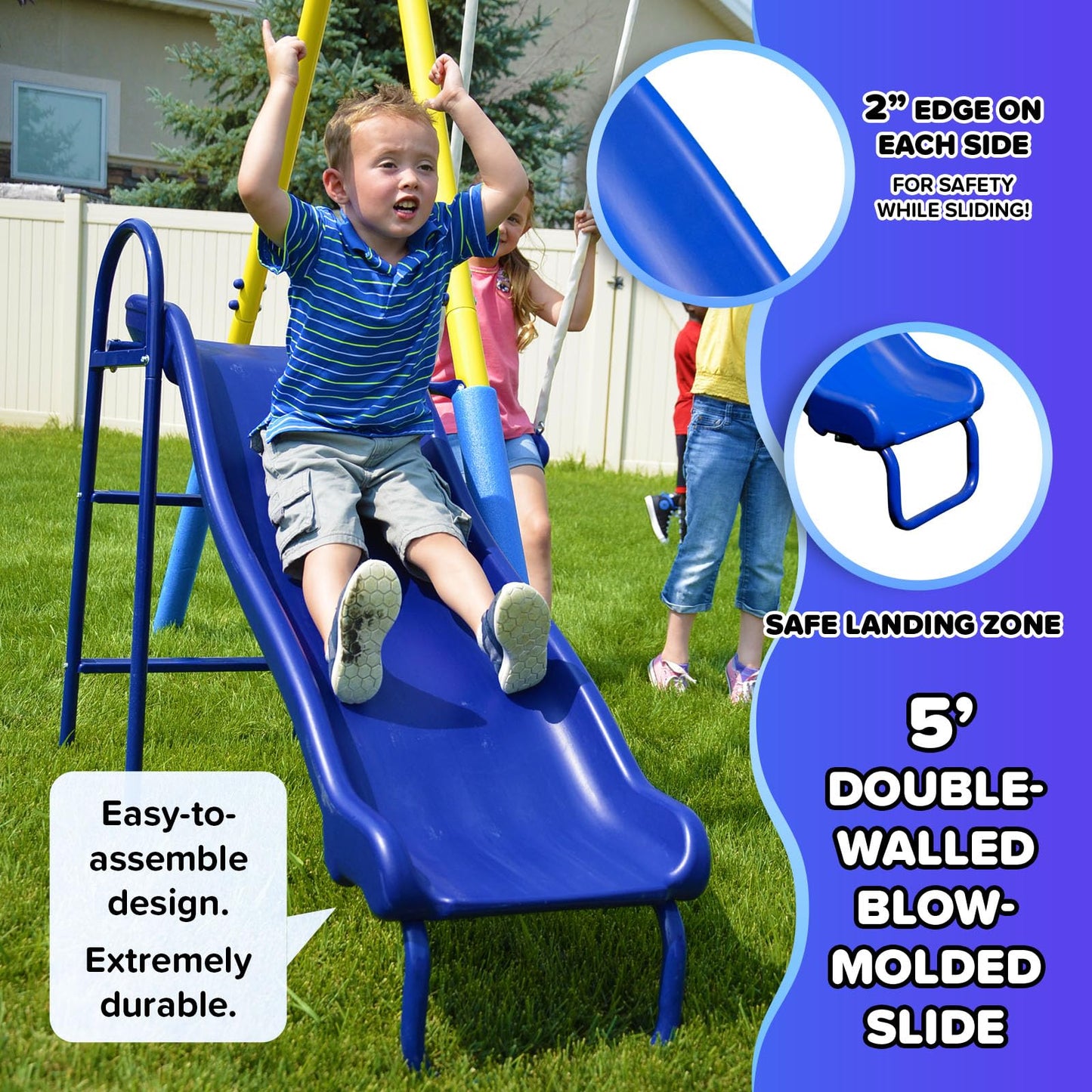 Sportspower My First Metal Swing, My First Metal, Azul, Amarillo, 65.00 x 89.50 x 74.00 Inches