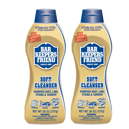 Bar Keepers Friend Soft Cleaner Premixed Formula | 26-Ounces | (2-Pack)