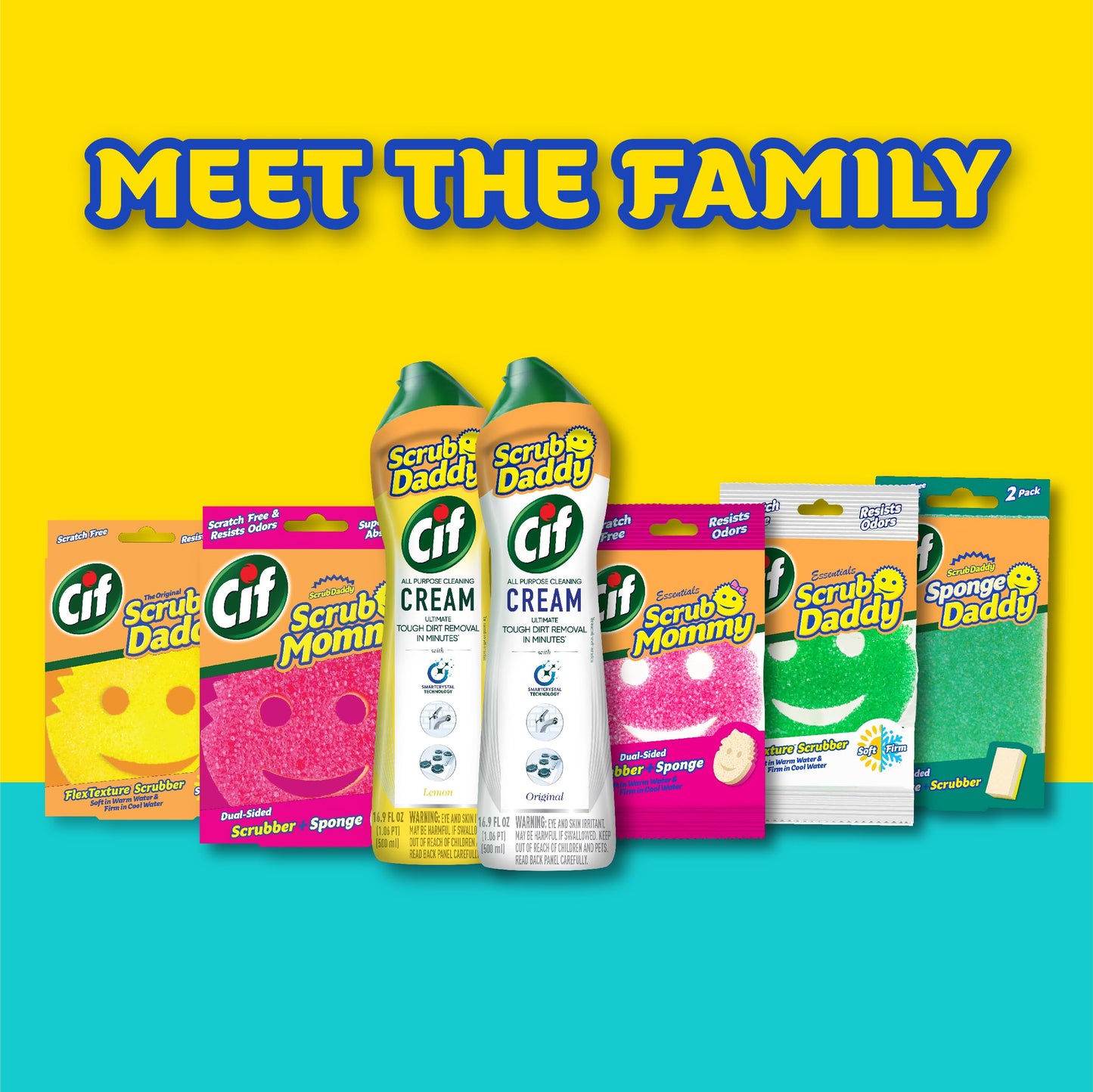 Scrub Daddy Cif Cream Limpiador Multiusos, Original, Crema De Limpieza Multisuperficie Para El Hogar Para Vidrio, Cromo, Granito, Fregadero, Oro, Encimeras De Mármol Y Más (16.9 Oz)