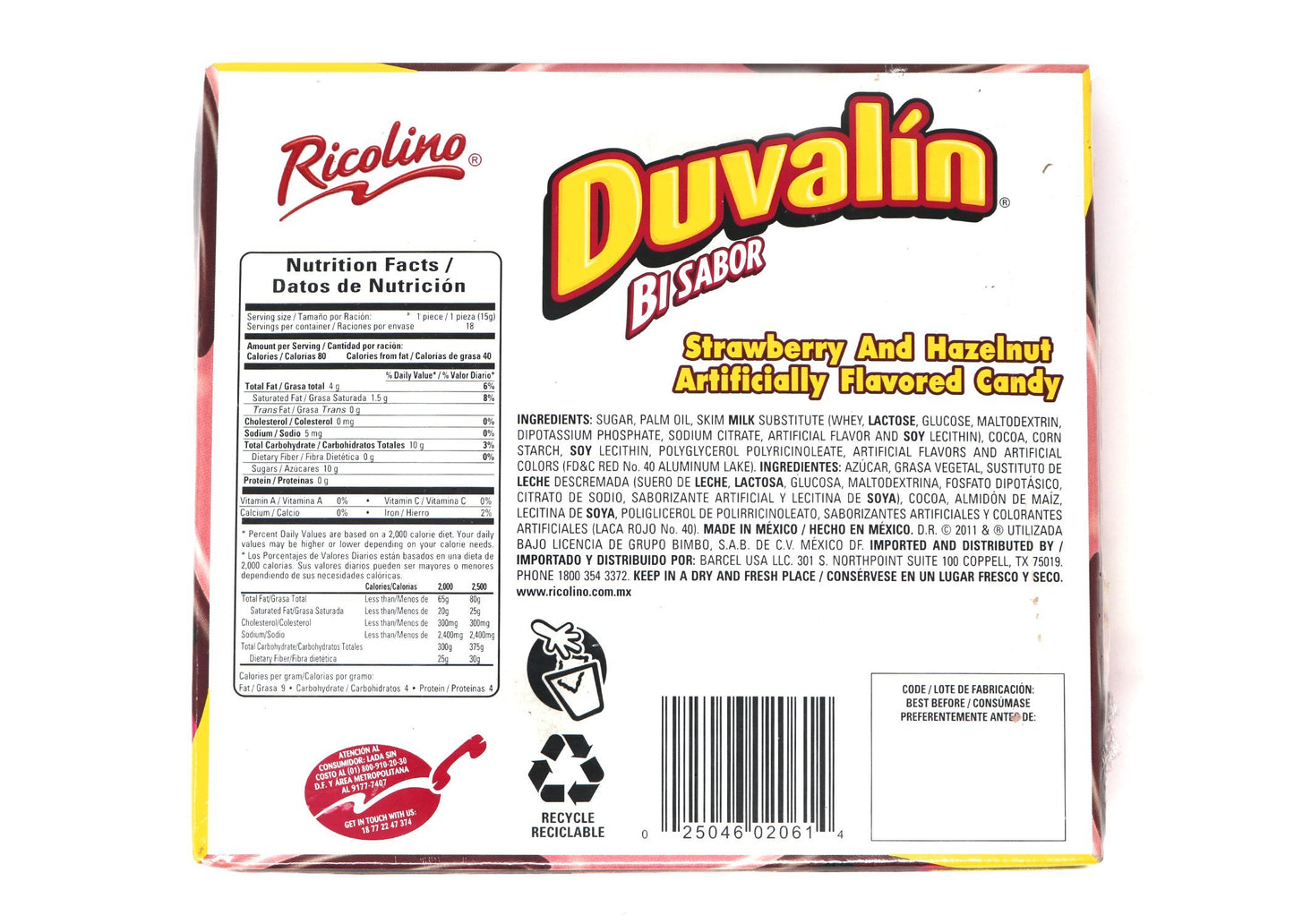 Duvalin - Duvalin Avellana/fresa caramelo suave (4 Pack - 72 Unidades)