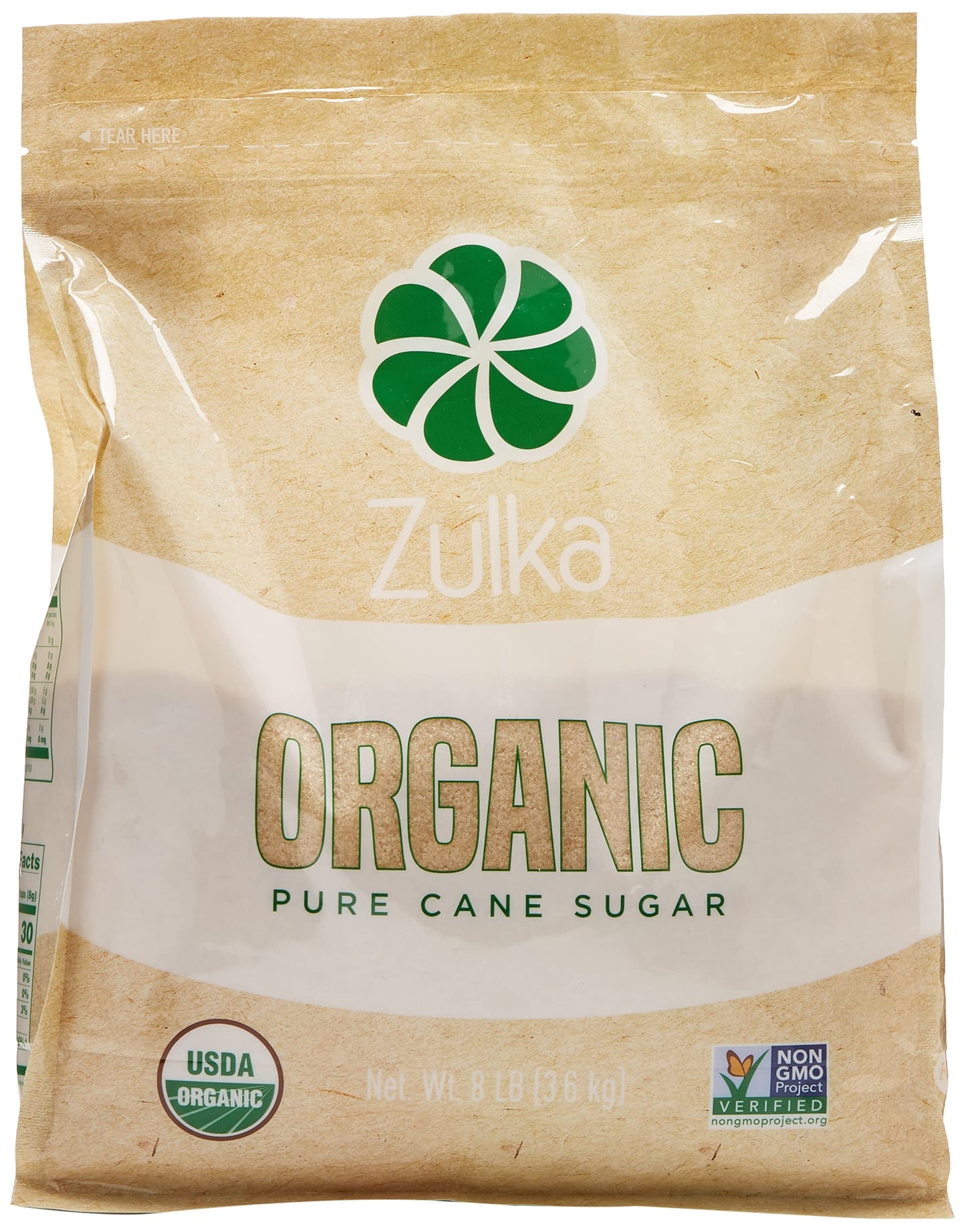 Zulka, Zulka azúcar Orgánica 8 Libras, 1 piezas, 3620 grams, 3600 gramo, 1
