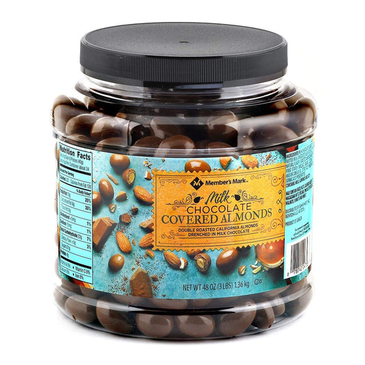 Almendras cubiertas de chocolate con leche -53 oz - Members Mark