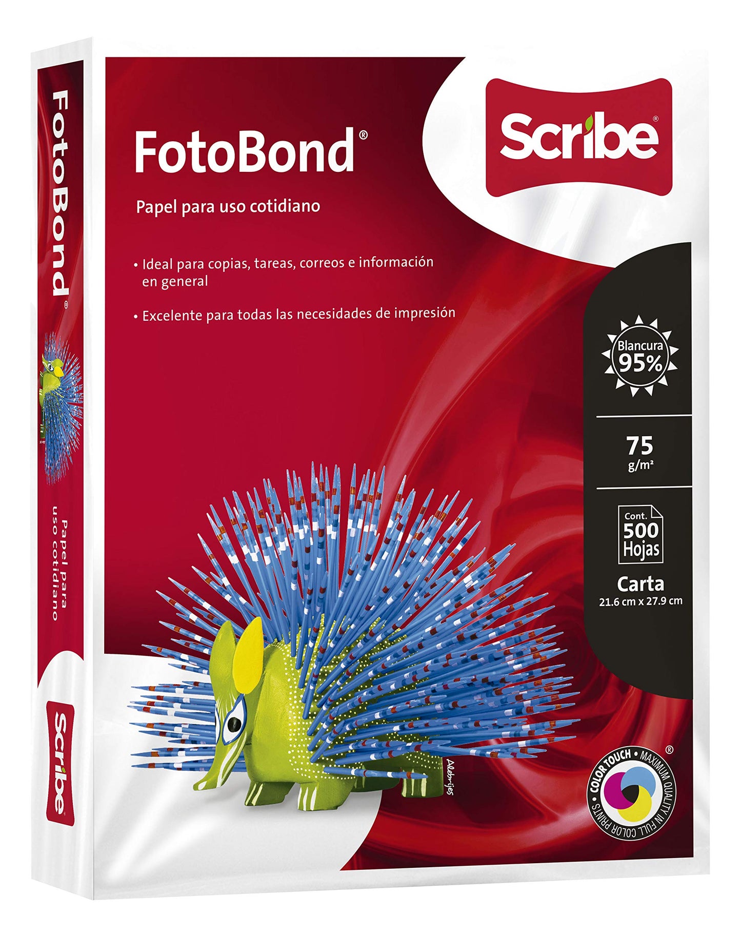 Fotobond - Scribe Papel para Uso Cotidiano 95% de Blancura, Paquete de 500 Hojas