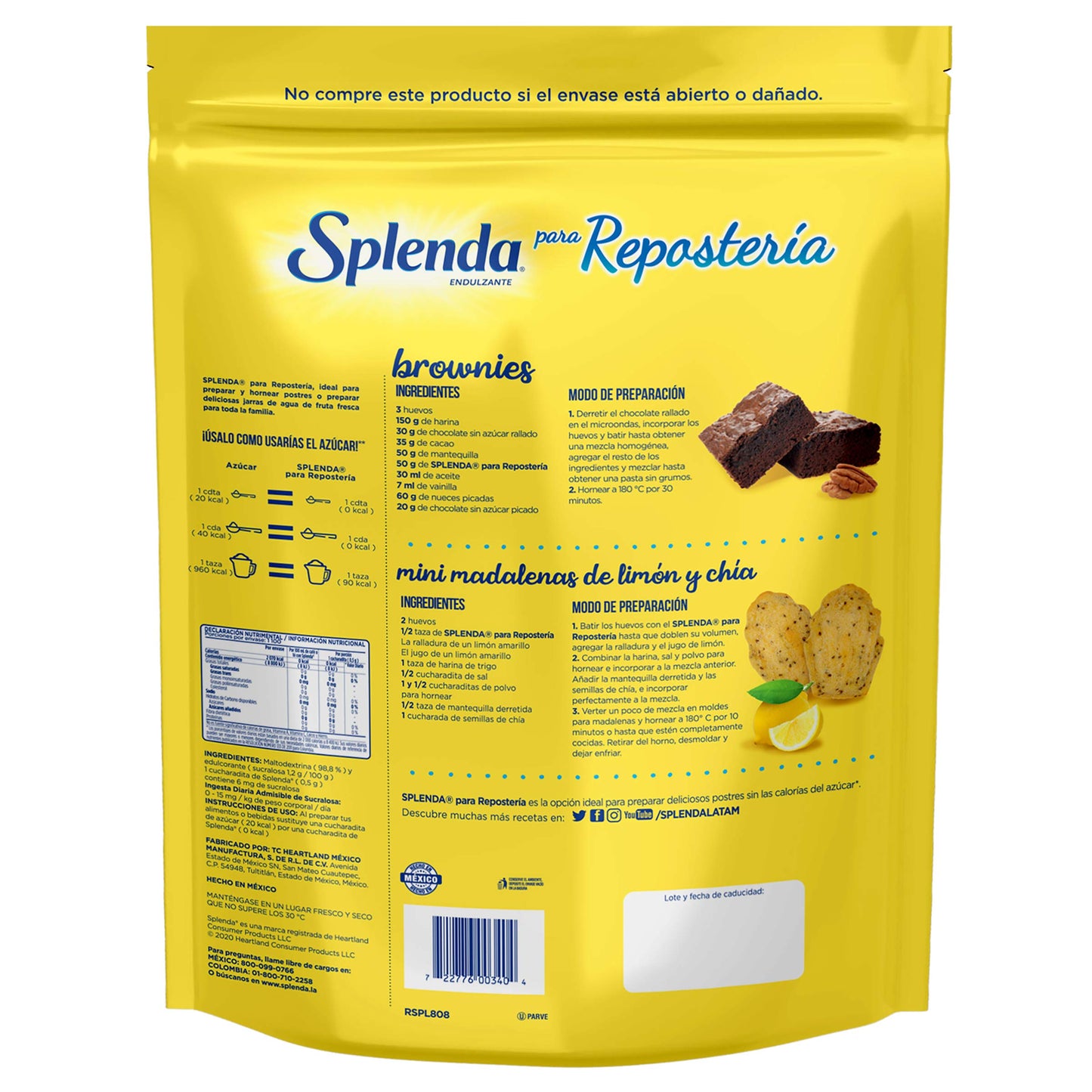 Splenda Granular para Repostería 550g