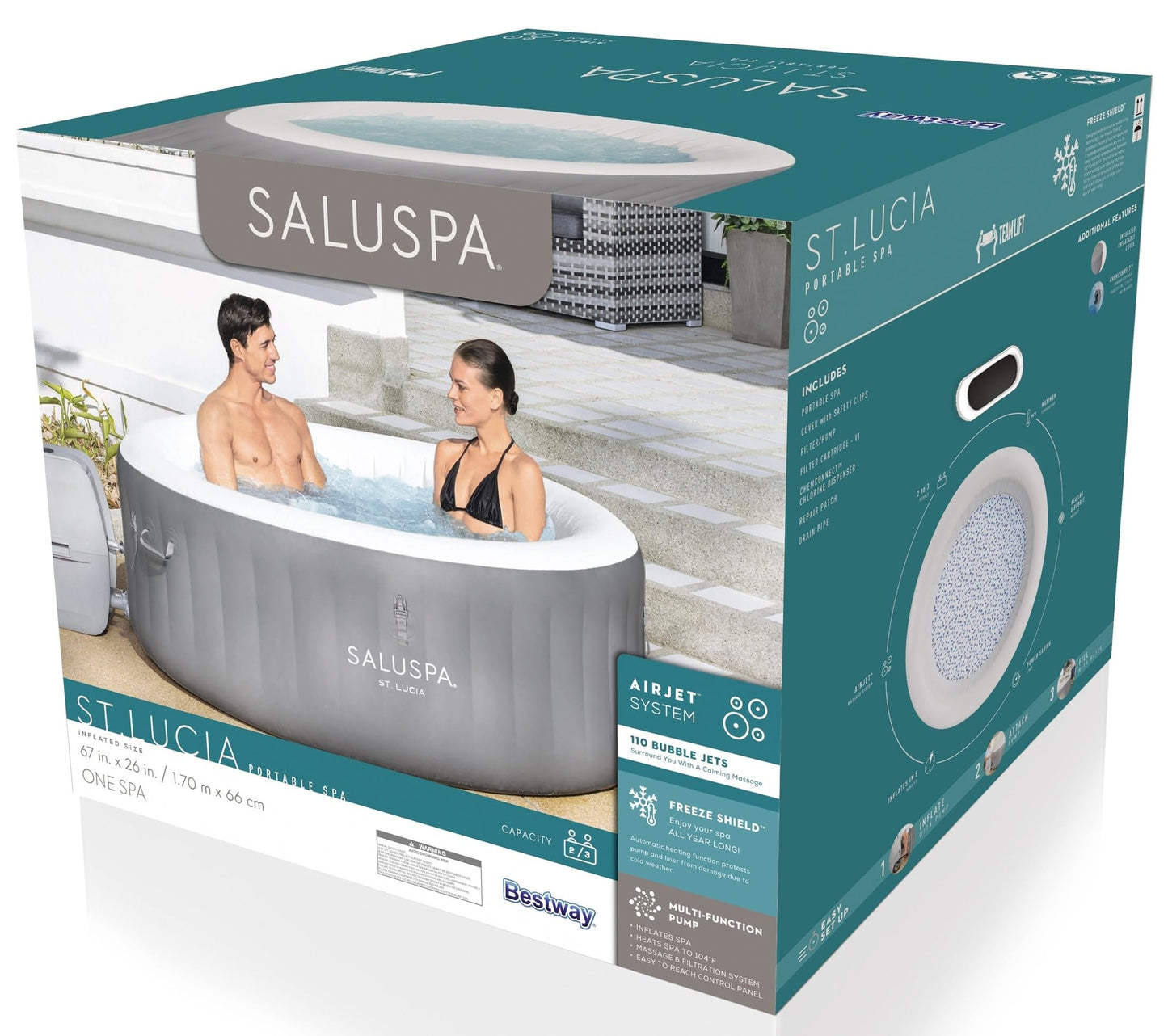 Bestway SaluSpa Budapest - SPA Inflable para Tina de hidromasaje