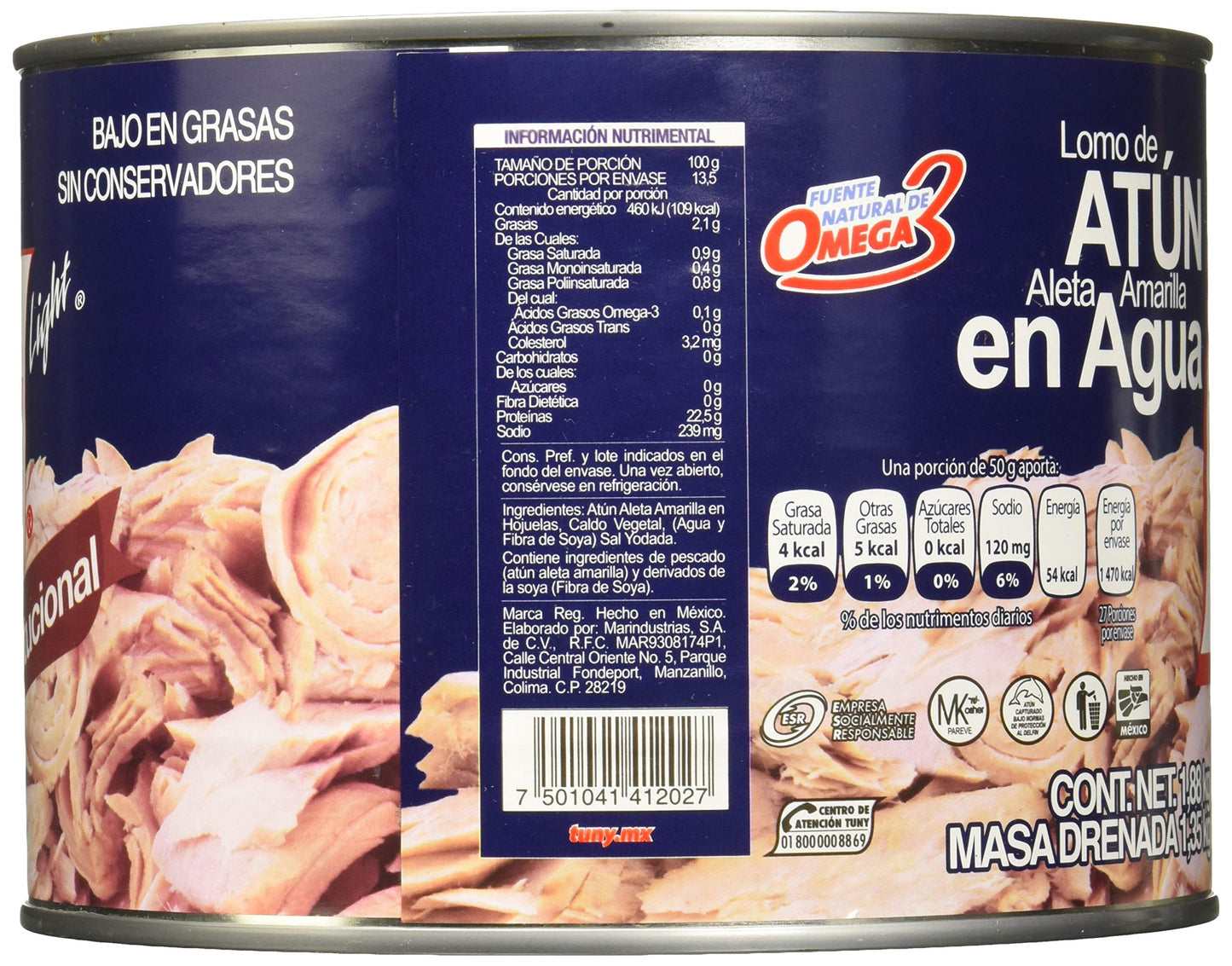 TUNY - Tuny, Tuny Atun En Agua, 1.88 kilogramos