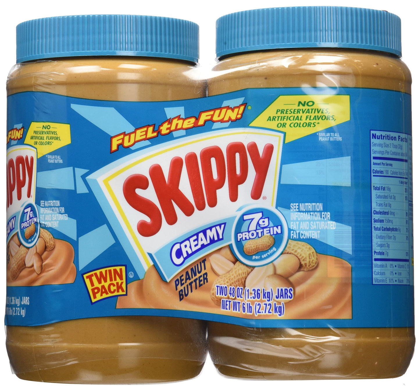 Skippy Crema Mantequilla de cacahuete – Crema 48 oz (Paquete de 2)