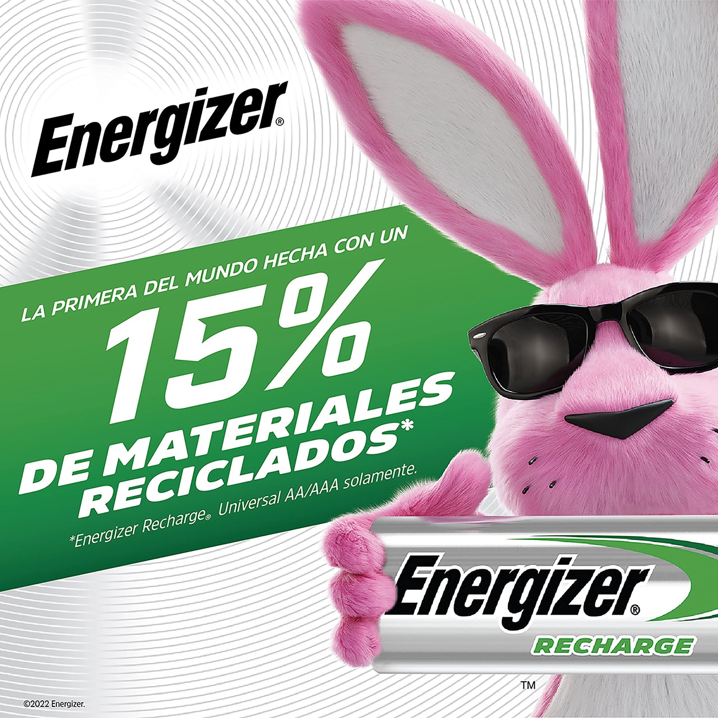 Energizer, 6 Pilas Recargables AA +4 Pilas AAA, Blanco/Verde